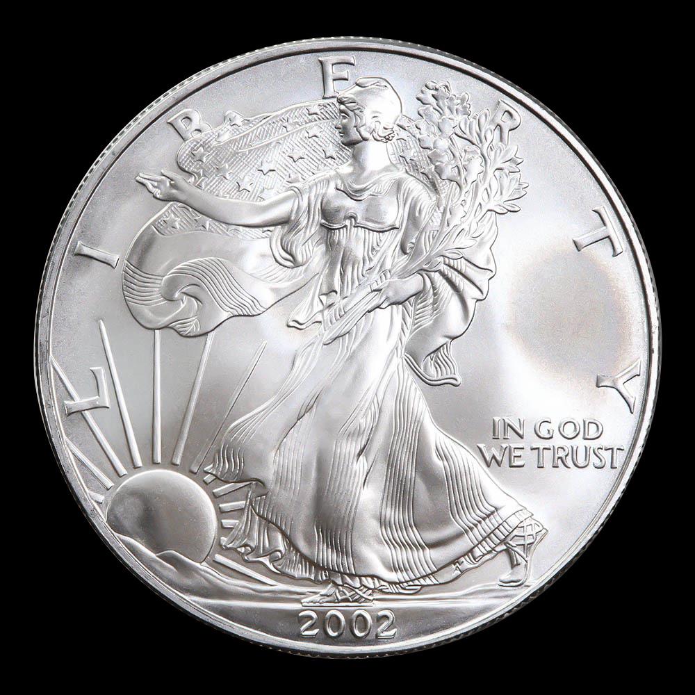 2002 1 oz Silver American Eagle BU