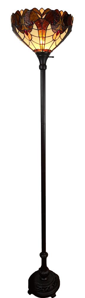 TIFFANY STYLE TORCHIERE FLOOR LAMP