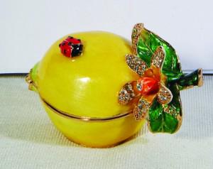 LEMON BEJEWELED BOX