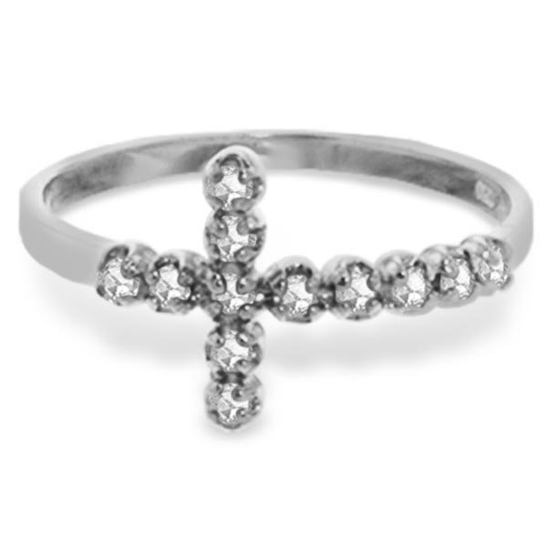 14K. SOLID GOLD CROSS RING WITH NATURAL DIAMONDS: 14K. SOLID GOLD CROSS RING WITH NATURAL DIAMONDS **|**|** Item Information - Metal: 14K Rose Gold - Item Weight: 1.40 gr. - Diamonds - - 12 ROUND cut, K-M color, SI-1 clarity = 0.18 ct #66687v1