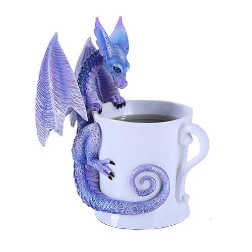 Whatcha Drinkin Cup Dragon: Whatcha Drinkin Cup Dragon **|**|** Hand Painted Resin 4 1/8" x 3 1/8" x 4 1/2" #84197v2