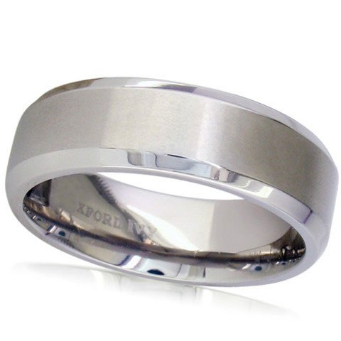 Beveled Edge Mens Titanium Plain Wedding Band: Beveled Edge Mens Titanium Plain Wedding Band **|**|** Beveled Edge Mens Titanium Plain Wedding Band #10062v3