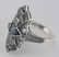 Art Deco Style Filigree Ring w/ Sapphires / 3 Diamonds - 3