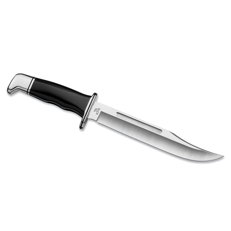 BUCK KNIVES General - Black Phenolic: BUCK KNIVES General - Black Phenolic **|**|** A popular and hard-to-obtain knife, the famous 120 is now a tribute to the Boone and Crockett Club's most famous principal- Hunt Fair Chase. Made in the U