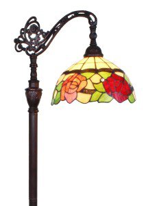 TIFFANY STYLE ROSES READING FLOOR LAMP 62 IN: TIFFANY STYLE ROSES READING FLOOR LAMP 62 IN **|**|** This Tiffany Style lamp is hand-crafted using the same techniques that were developed by Louis Comfort Tiffany in the early 1900s. This luxurious