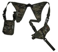 Woodland Digital Universal Horizontal Shoulder Holster: Woodland Digital Universal Horizontal Shoulder Holster **|**|** Made from lightweight durable polyester with PVC coating. High quality and very well designed shoulder holster with loaded features. Com