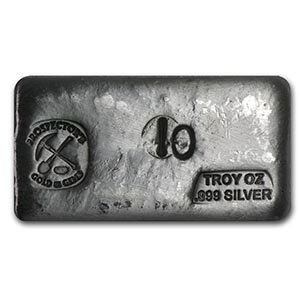 10 oz Silver Bar - Prospector's Gold & Gems: 10 oz Silver Bar - Prospector's Gold & Gems **|**|** 10 oz Silver Bar - Prospector's Gold & Gems #74747v3 ***REPLACEMENT VALUE: $330 ***