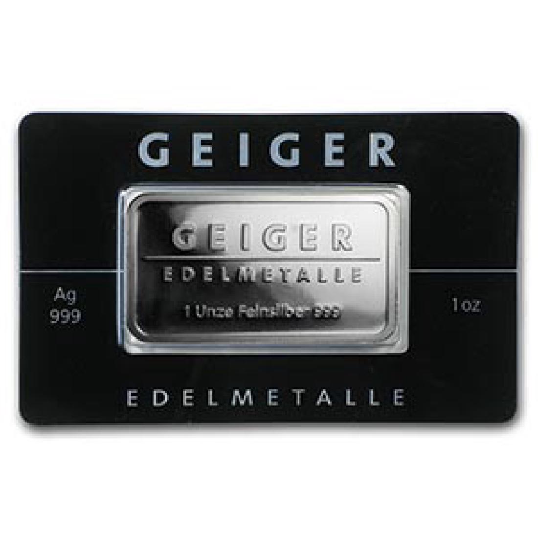 1 oz Silver Bar - Geiger Edelmetalle (Mirror Finish/In: 1 oz Silver Bar - Geiger Edelmetalle (Mirror Finish/In **|**|** 1 oz Silver Bar - Geiger Edelmetalle (Mirror Finish/In Assay) #74704v3 ***REPLACEMENT VALUE: $80 ***