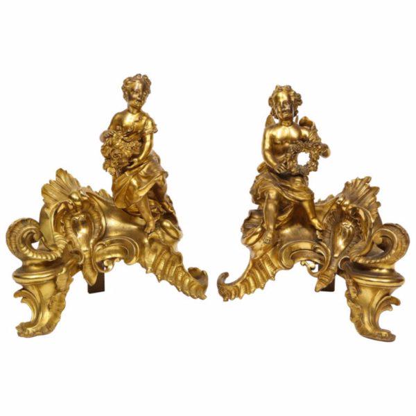 Pair of French Louis XV Style Gilt Bronze Ormolu (1 of 19)