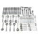 Antique Danish Sterling Silver Flatware Service for 12,