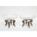 Silvered Bronze and Cut Glass Five-Piece Table - 11