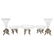 Silvered Bronze and Cut Glass Five-Piece Table