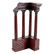 Antique Italian Grand Tour Mahogany Wood & Bronze Roman