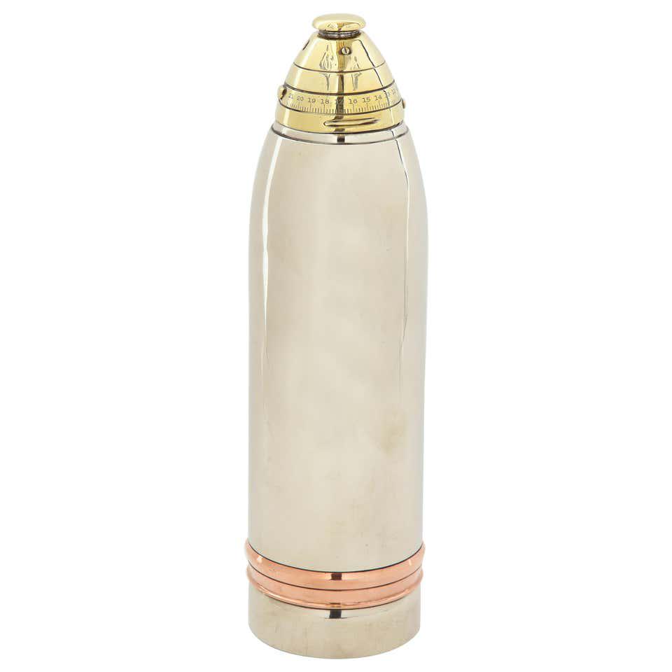 Gorham, a Rare Artillery Shell Cocktail Shaker, circa: Gorham, a rare artillery shell cocktail Shaker, circa 1918Made by the Gorham Silver Company, This Shaker is one of the most famous models ever produced and, as a drink-making kit, it is a model of eff