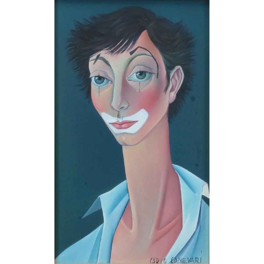 Carlo Canevari, Italian (1922-1996) "Untitled" Oil on (1 of 4)