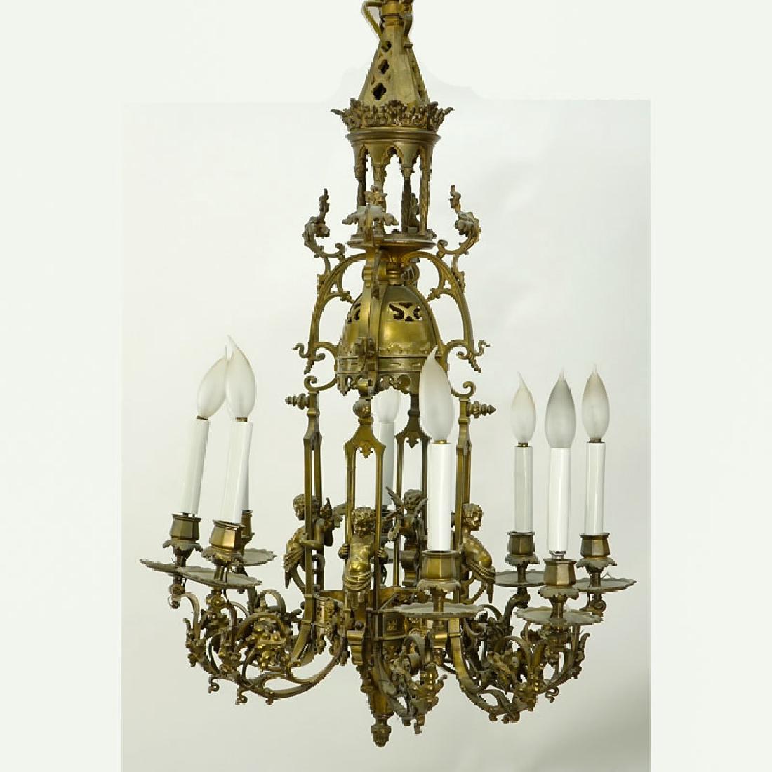 19th Century French Gilt Bronze Louis XVI Style 8 Arm (1 of 6)