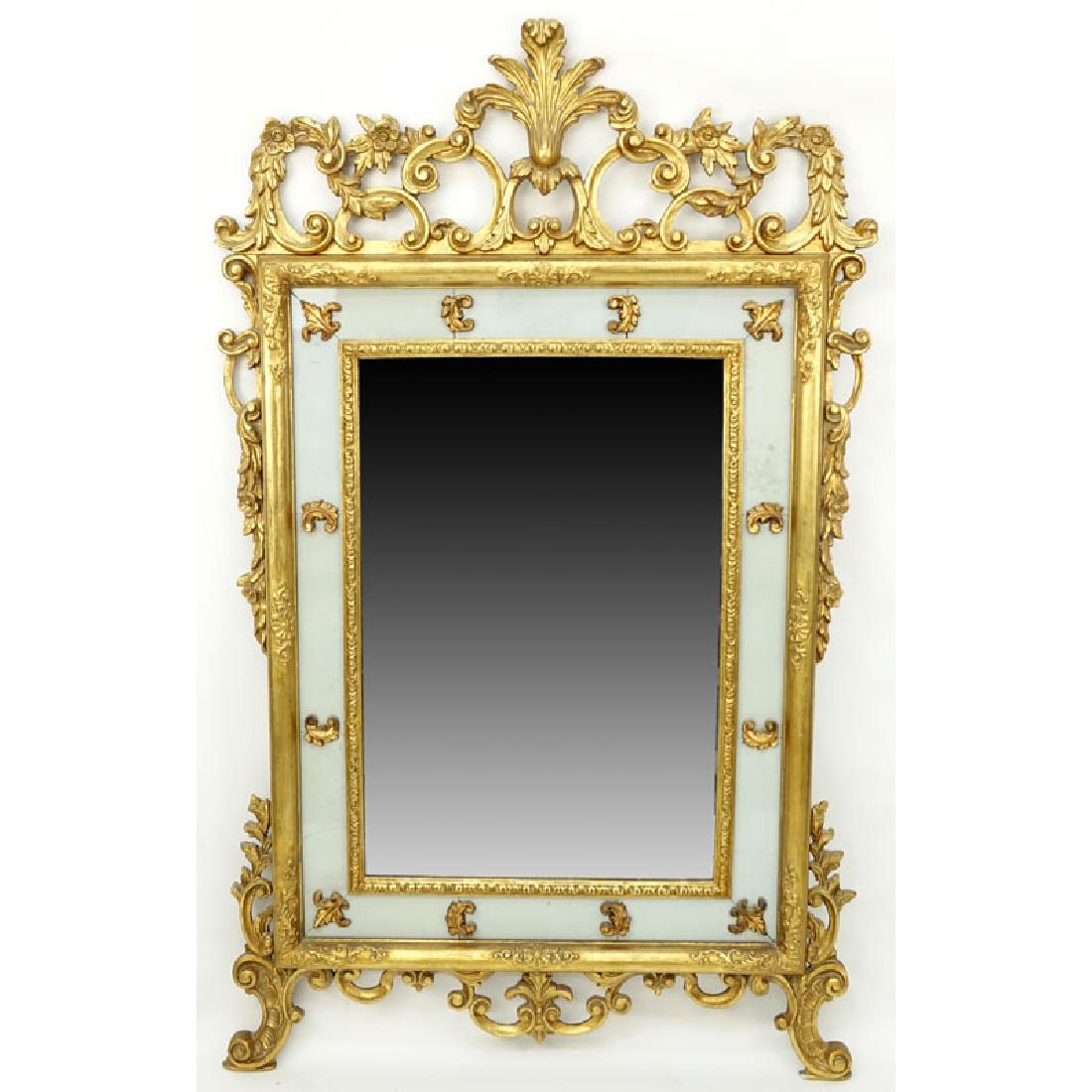 Mid Century Italian Carved Gilt Wood Venetian Mirror. (1 of 3)