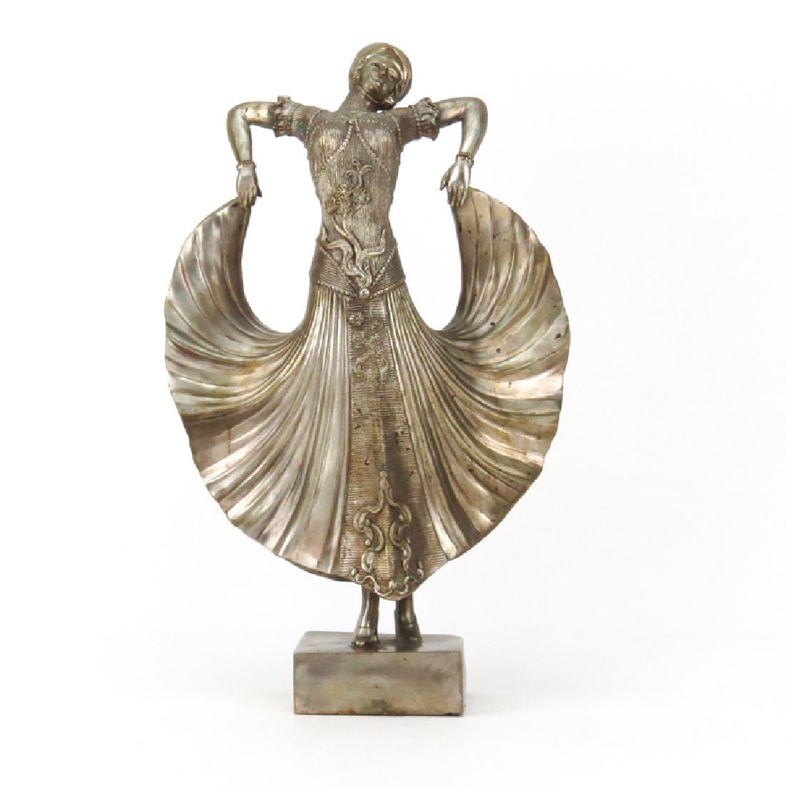 Modern Art Deco Chiparus Style Bronze Sculpture. (1 of 4)