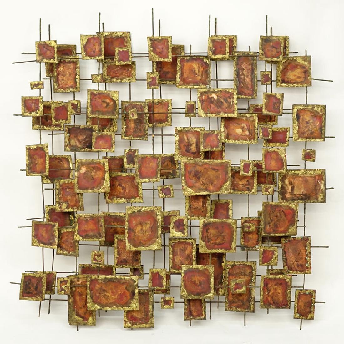 Mid Century Jere Style Metal Wall Hanging. Unsigned. (1 of 3)