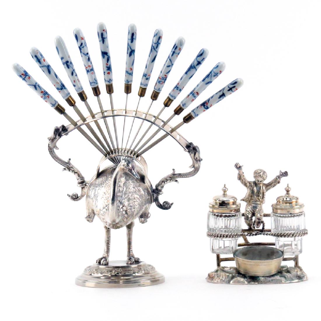 Two Pieces Antique Silver Plate Serving Pieces.