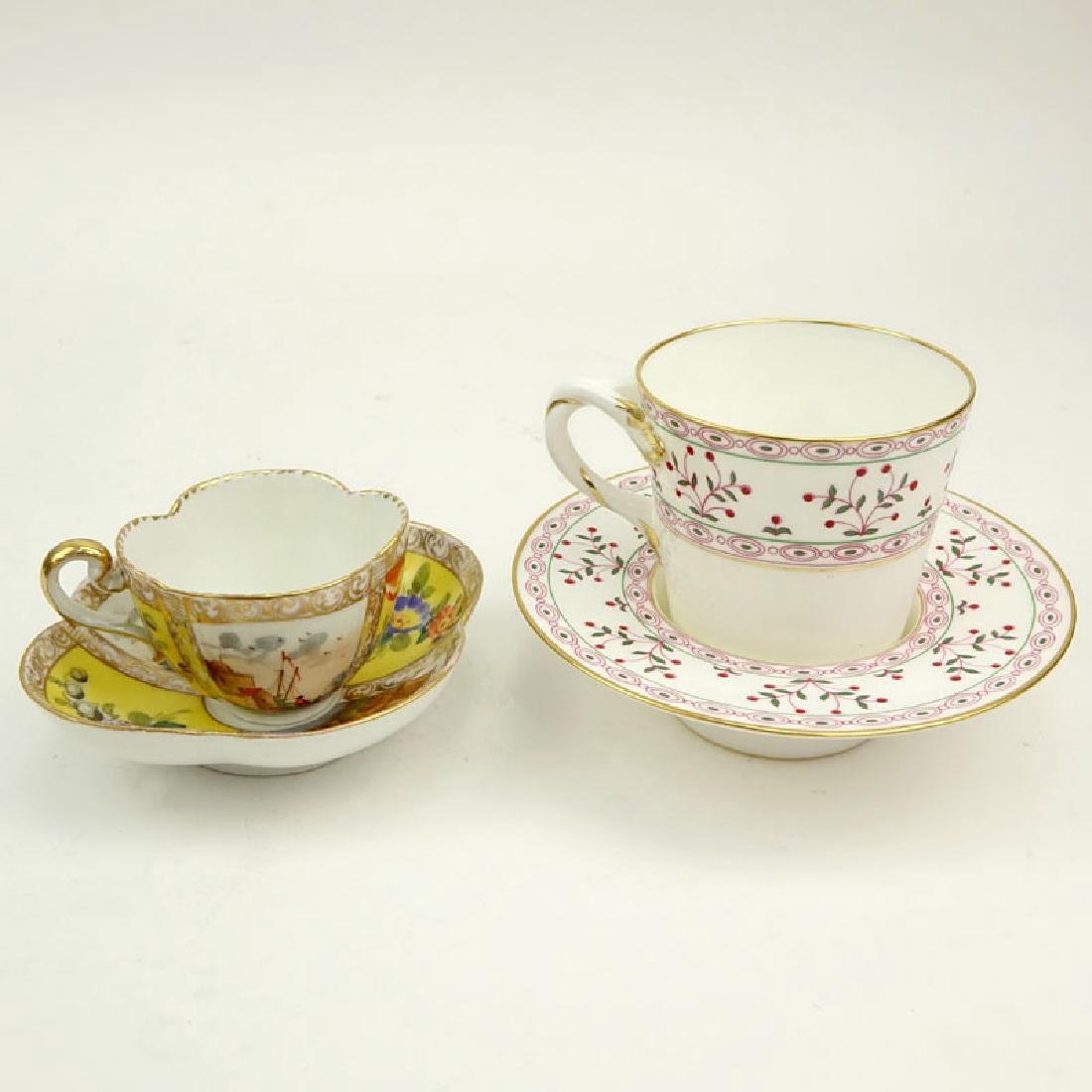 Two (2) Vintage Cup and Saucer Sets. A trembleuse by (1 of 9)
