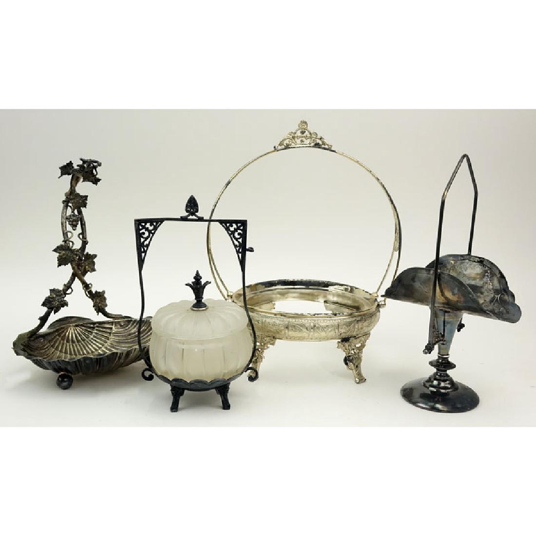 Lot of Four (4) Victorian Silver Plate Serving Pieces. (1 of 5)