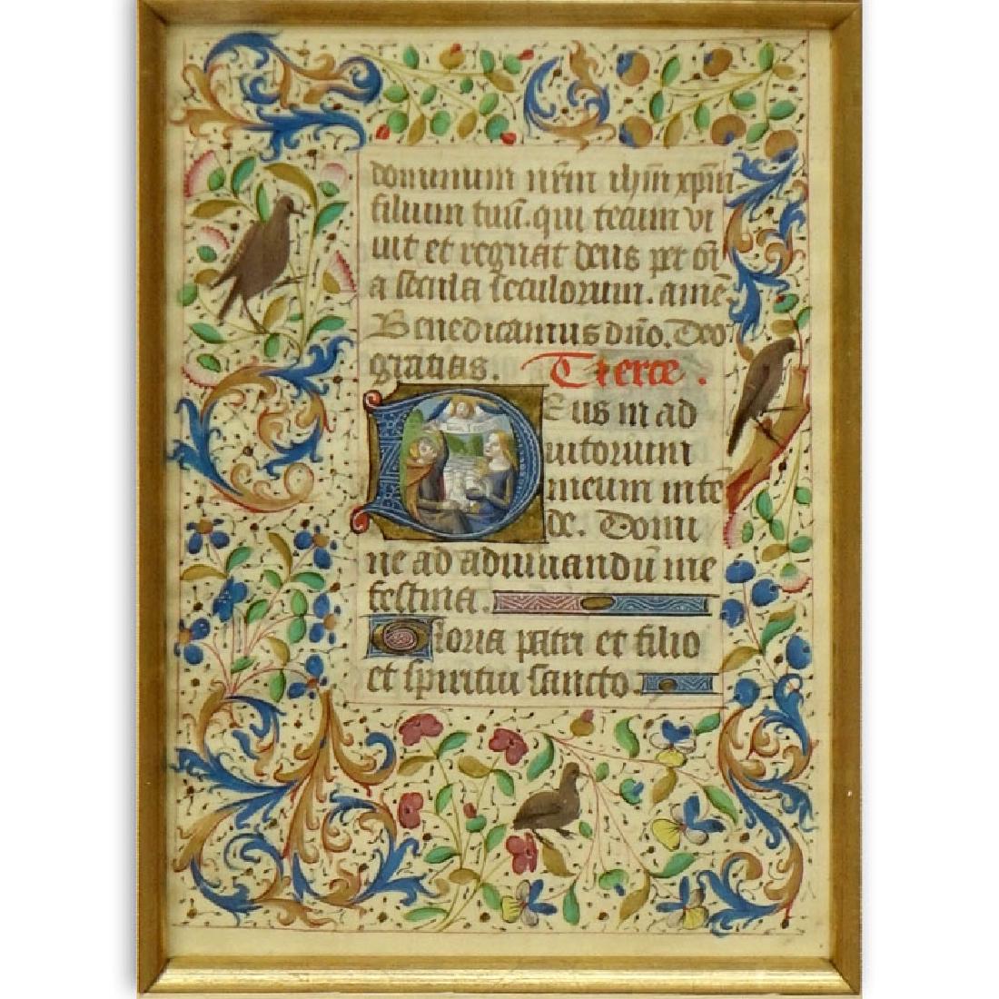 Early Hand Painted Illuminated Manuscript in finely (1 of 5)