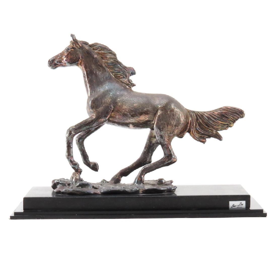 Ben Zion Judaica Sterling Silver Horse Sculpture On (1 of 5)