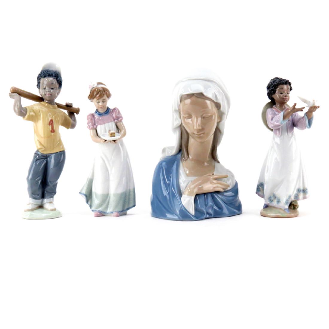 Grouping of Four (4) Lladro Glazed Porcelain Figurine. (1 of 4)