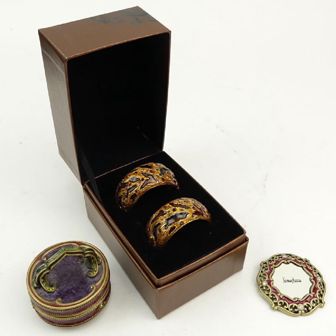 Lot of 3 Jay Strongwater Miniatures. Signed. Good (1 of 7)