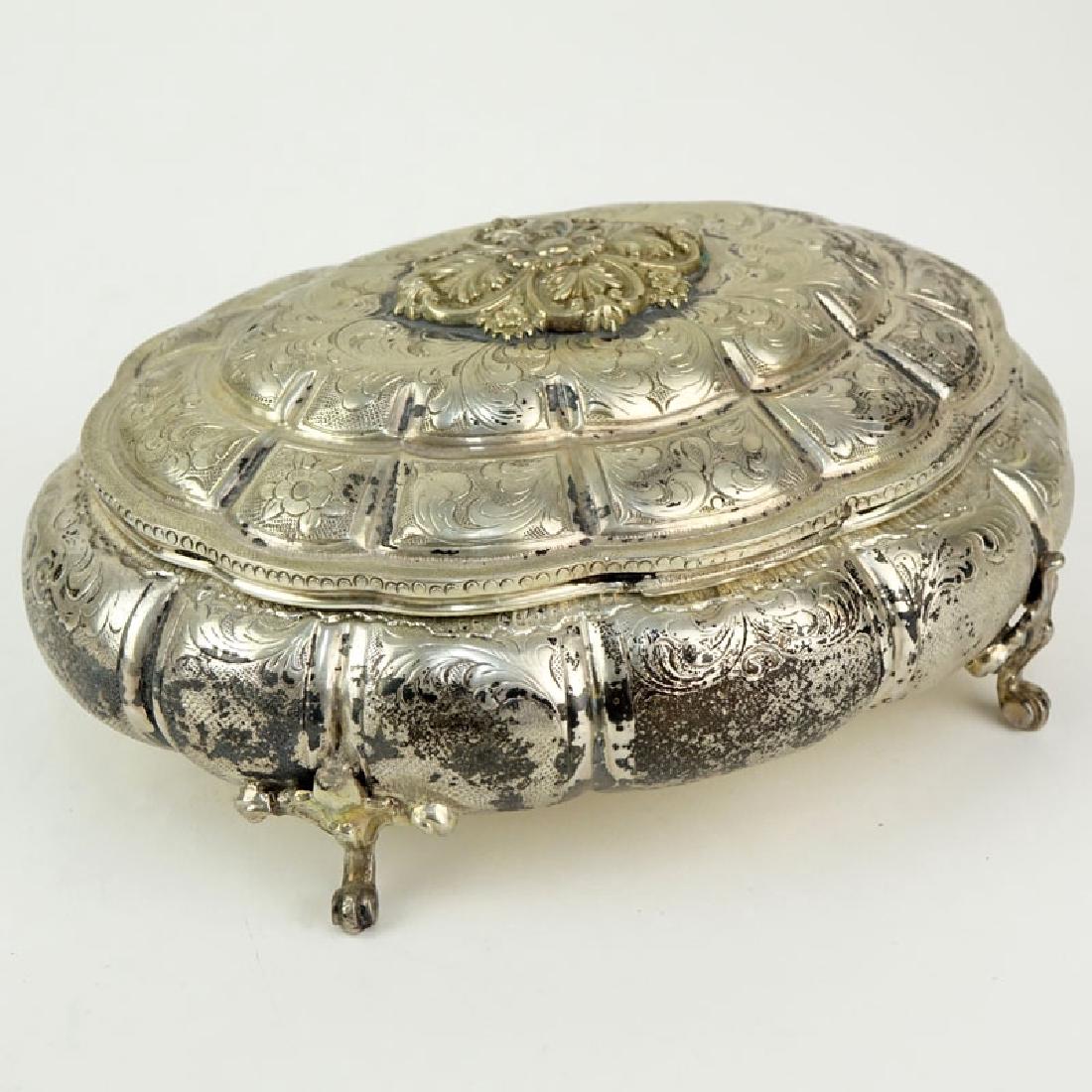 Antique 800 Silver Scrolled and Repousse Footed Dresser (1 of 7)