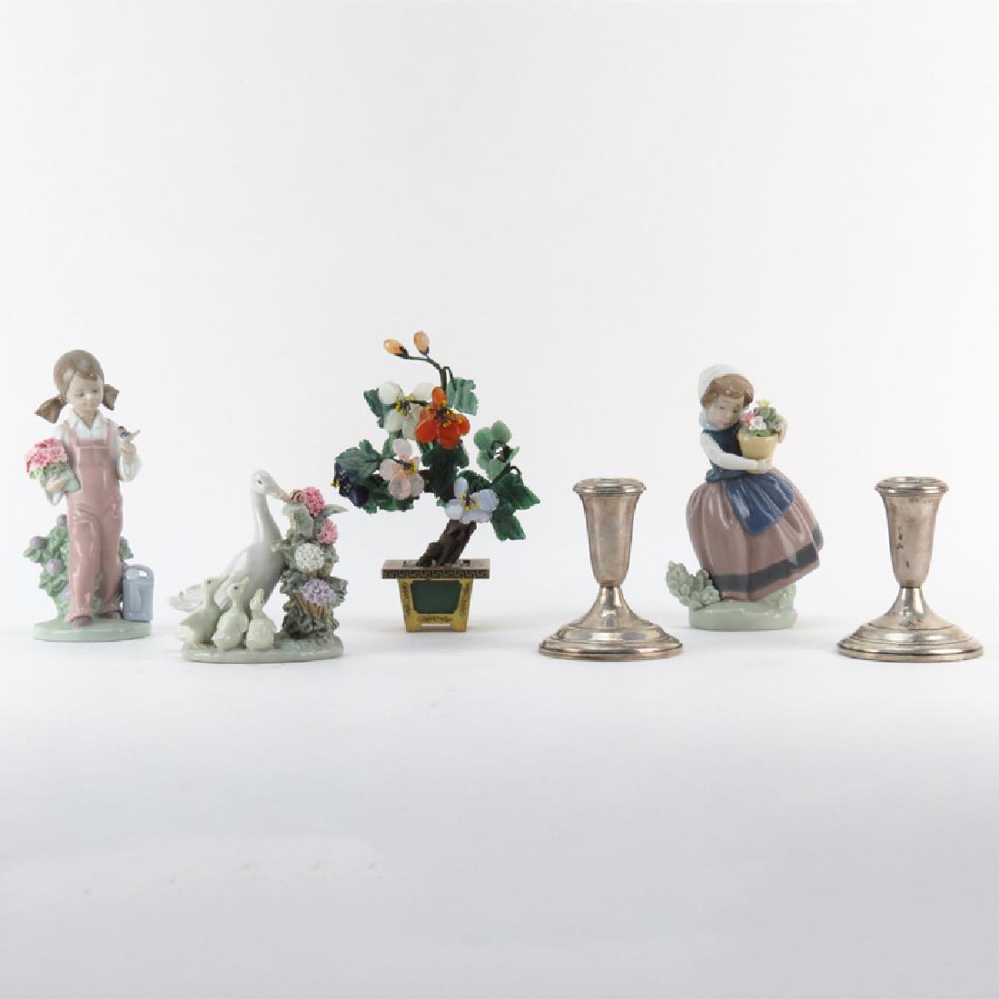 Grouping of Six (6) Tabletop Items. Includes: Lladro (1 of 3)
