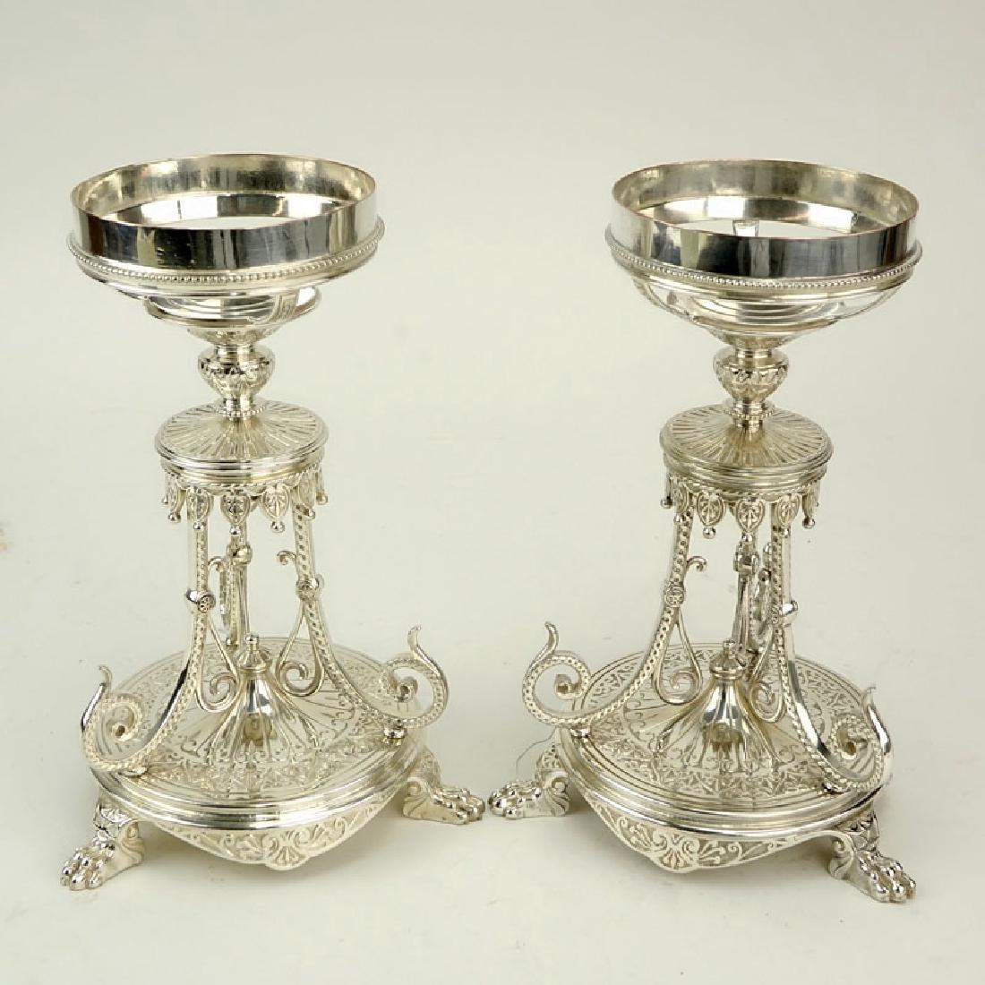 Pair of Elkington & Co Silver Plate Compote Bases. (1 of 6)