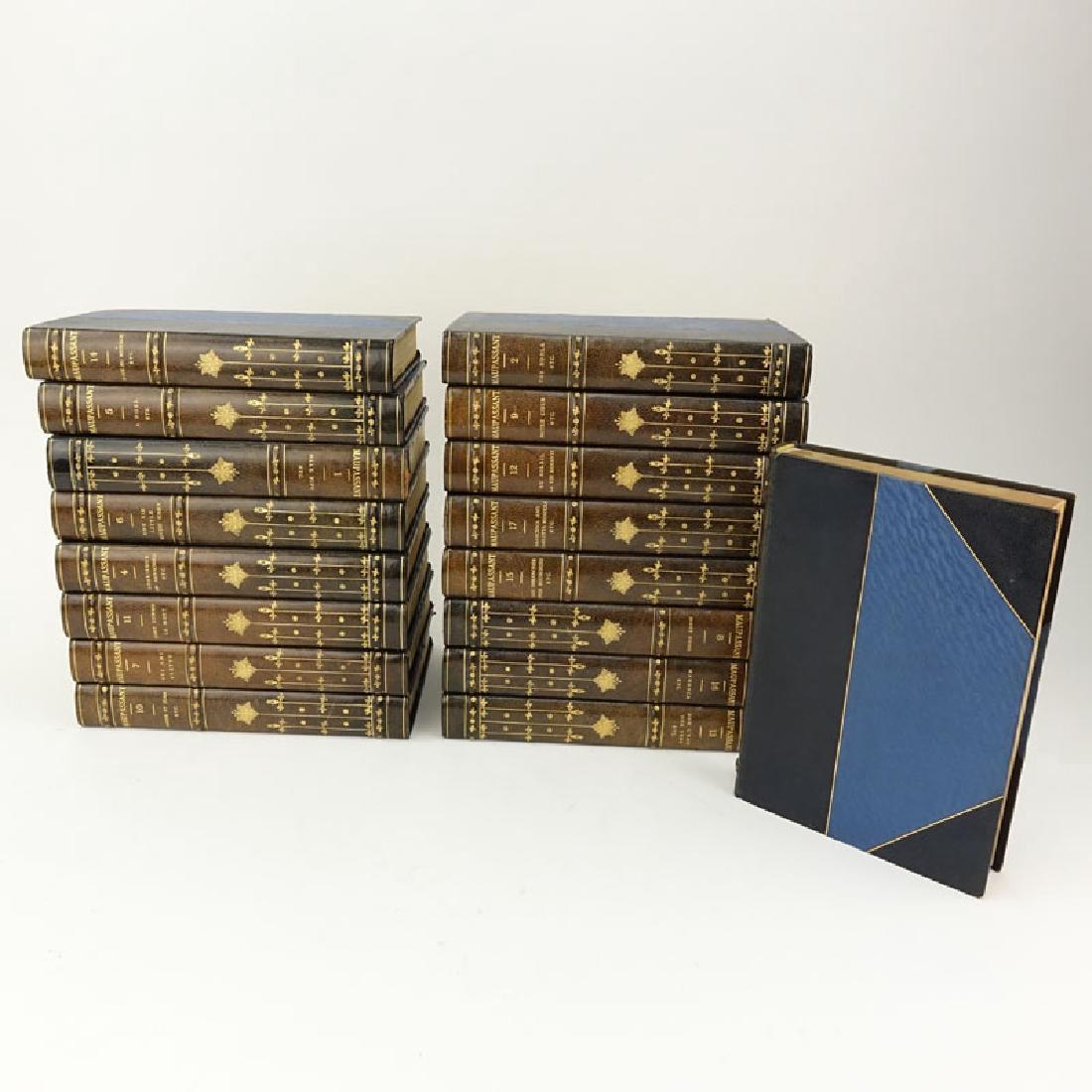 Guy de Maupassant Half Moroccan Leather Cover Books (1 of 4)