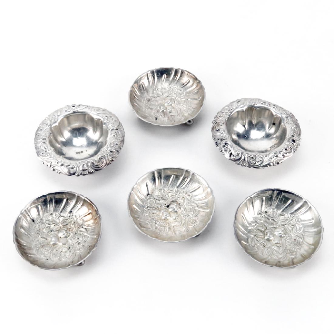 Grouping of Six (6) Sterling Silver Repousse Nut (1 of 5)