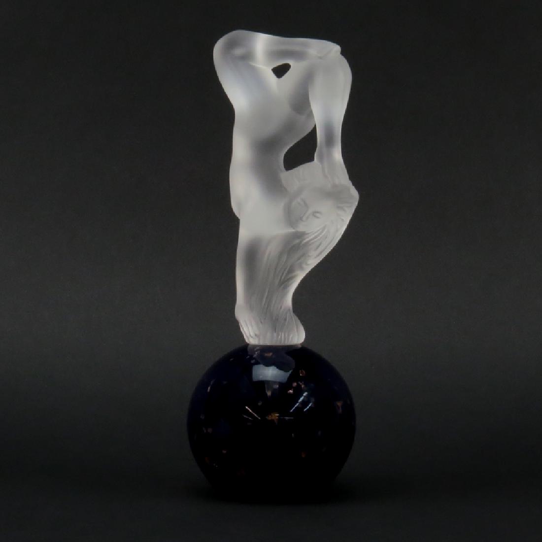 Daum Art Glass Figurine "Sea Nymph" on Glass Ball. (1 of 3)