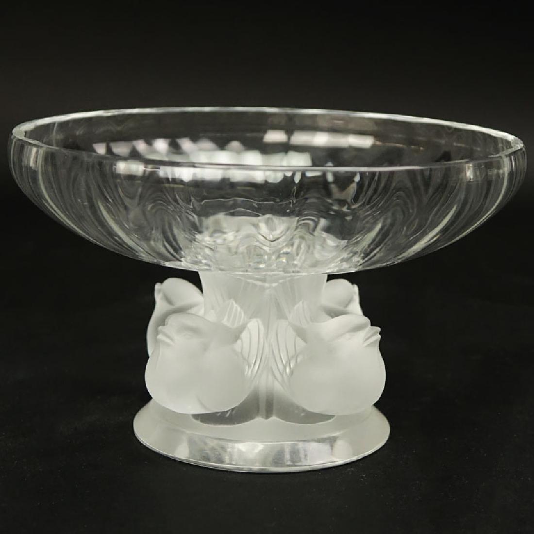 Lalique Crystal "Nogent" Compote. Signed. Good (1 of 5)