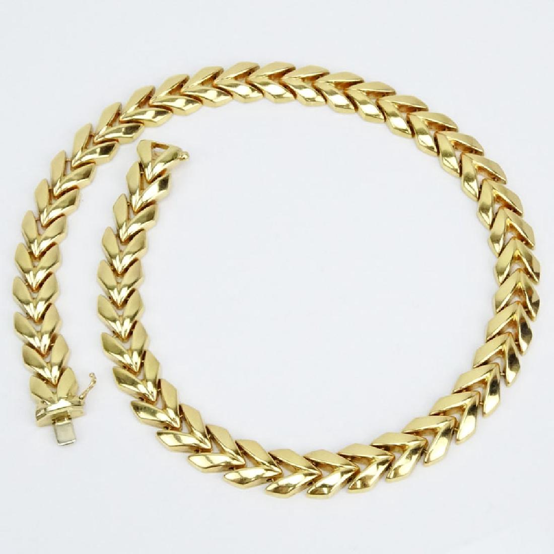 Vintage Italian 14 Karat Yellow Gold Chevron Link (1 of 4)