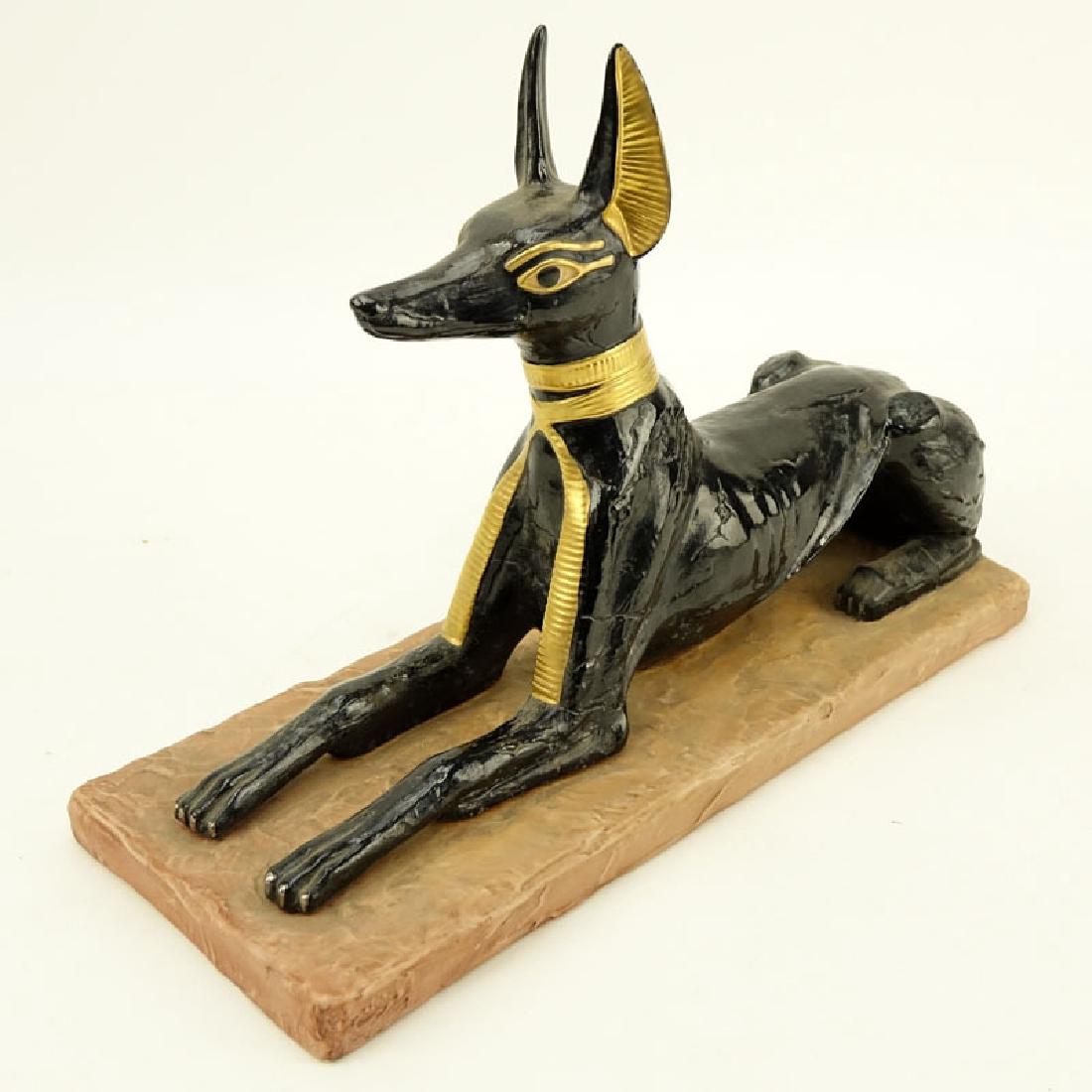 Boehm Porcelain "Egyptian God Anubis" Limited Edition: Boehm Porcelain "Egyptian God Anubis" Limited Edition From "Treasures Of Tutankhamen Collection" circa 1976. Numbered 31. Signed. Good condition. Measures 9-1/2" H x 14" L x 5-1/4" W. Shipping $78.00 