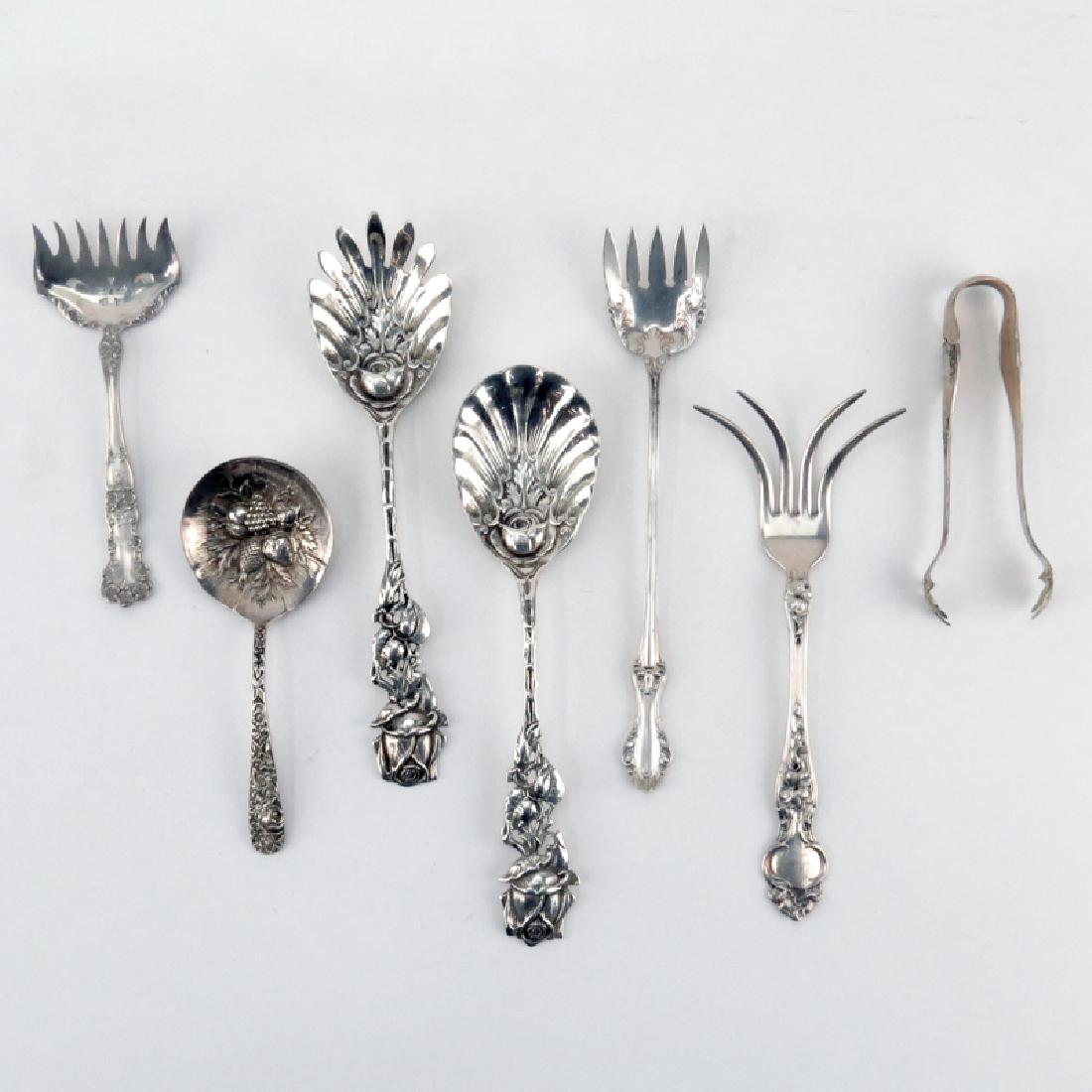 Grouping of Seven (7) Sterling Silver Serving Pieces. (1 of 3)