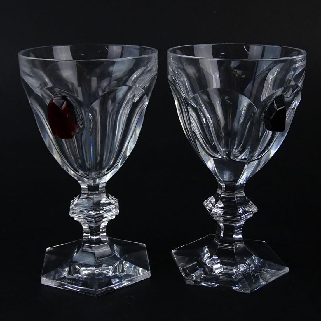 Pair of Baccarat AiE Harcourt Crystal Goblets in Fitted (1 of 5)