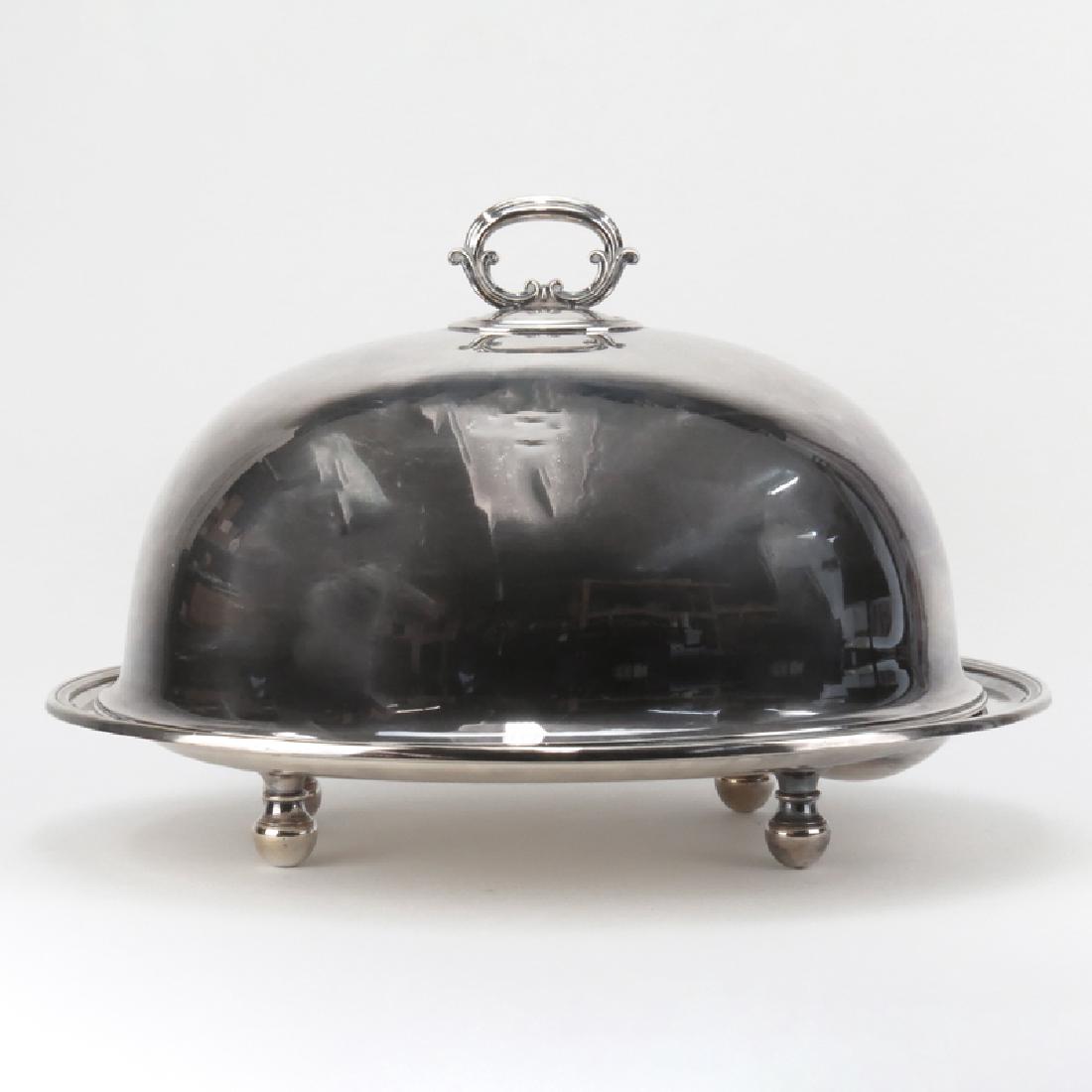 Large Elkington Silver Plate Dome Meat Server. Signed. (1 of 5)