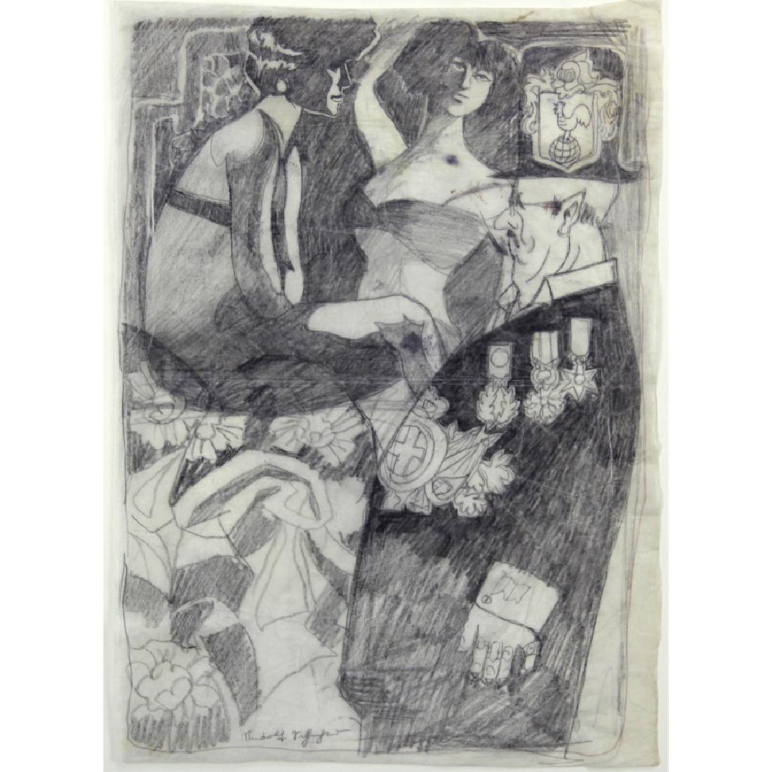 Rudolf Schlichter, German (1890-1955) Pencil On Paper (1 of 4)