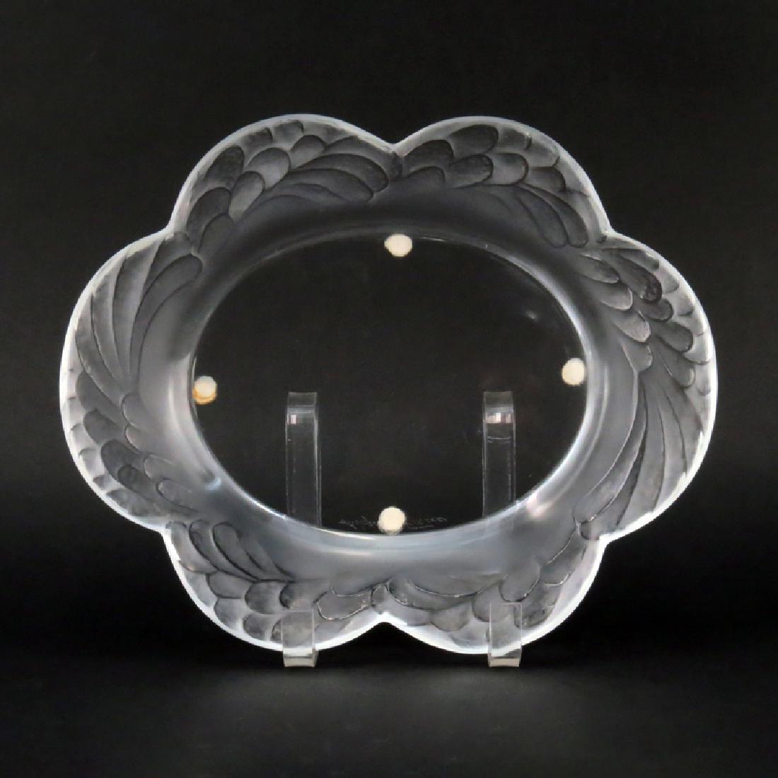 Lalique Clear and Frosted Crystal Serving Dish. Signed (1 of 4)