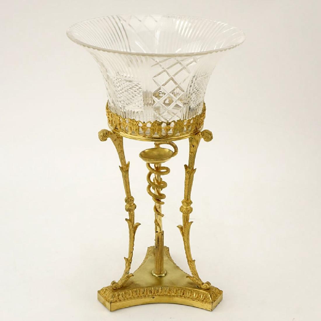 Vintage Neoclassical style Gilt Bronze and Cut Glass (1 of 6)
