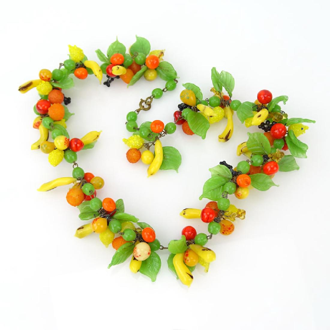 Vintage Hand-blown Glass Fruit Salad Necklace. (1 of 4)