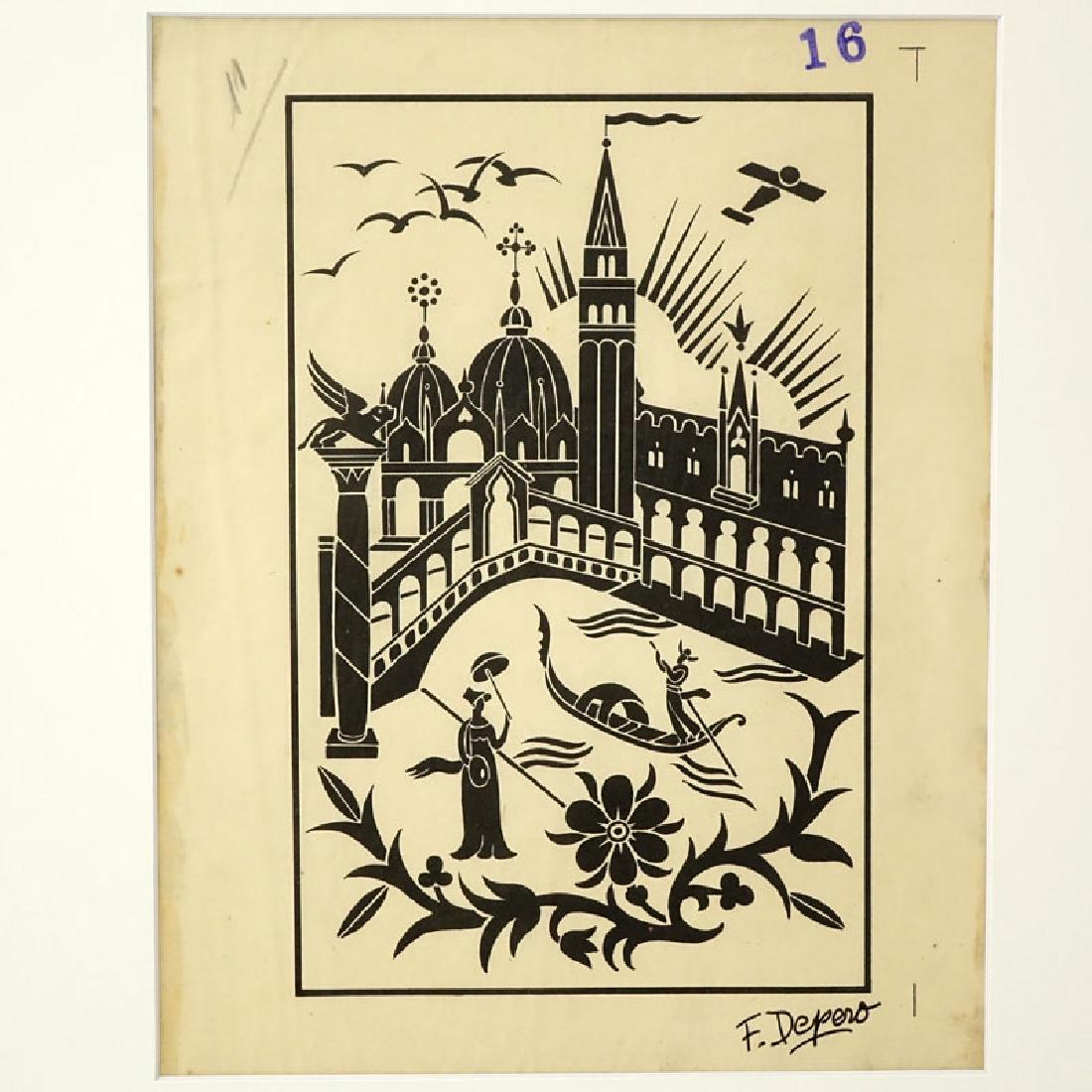 Fortunato Depero, Italian (1892 - 1960) Ink on paper (1 of 7)