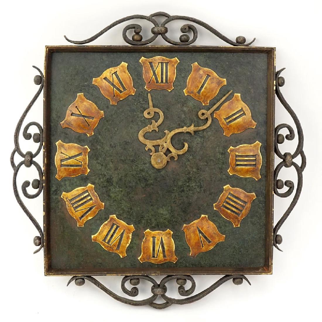 Vintage Wrought Iron Wall Clock. Roman numeral display (1 of 3)