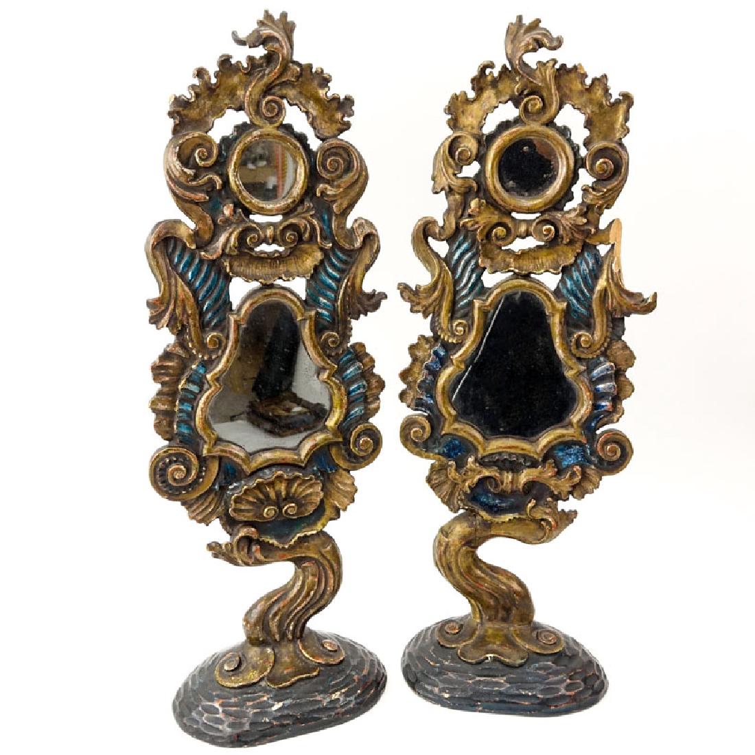 Pair of Italian Rococo Style Polychrome Carved Wood (1 of 6)