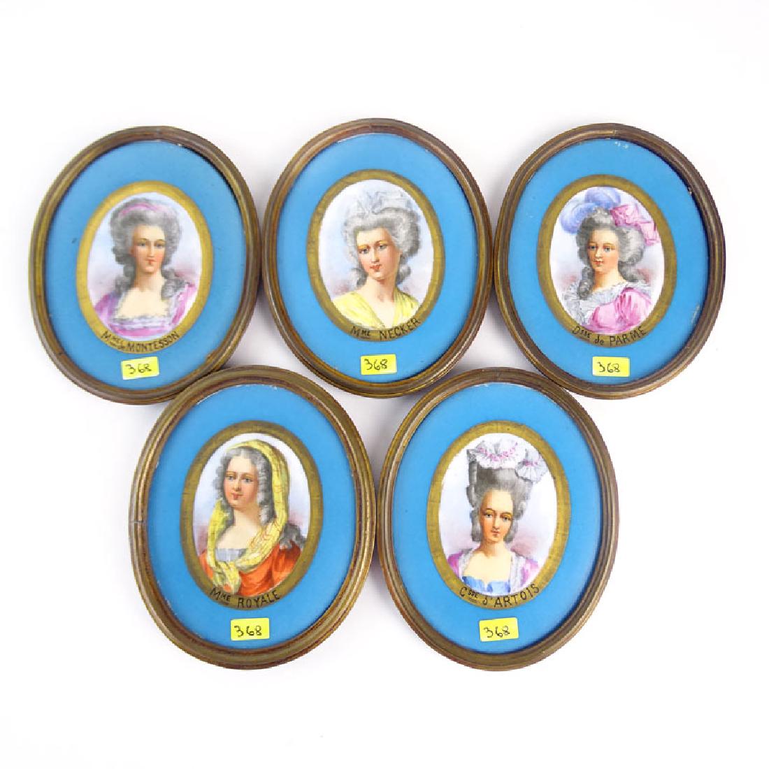 Set of Five (5) Antique Sevres Style Hand Painted (1 of 7)